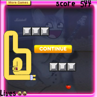 klasická hra s hadem v bludišti